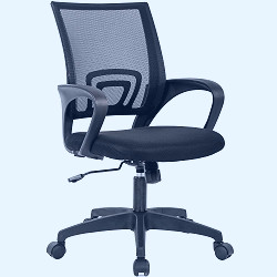 BestOffice Black Contemporary Ergonomic Adjustable Height Swivel Mesh  Executive Chair in the Office Chairs department at Lowes.com